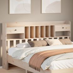 Tête de lit avec rangement 180 cm bois massif de pin