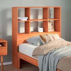 Tête de lit avec rangement cire marron 90 cm bois massif de pin