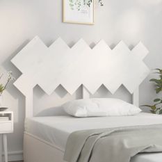 Tête de lit Blanc 132x3x81 cm Bois massif de pin