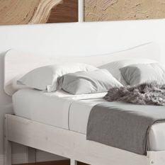Tête de lit blanc 135 cm bois massif de pin
