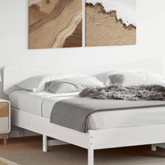 Tête de lit blanc 200 cm bois massif de pin