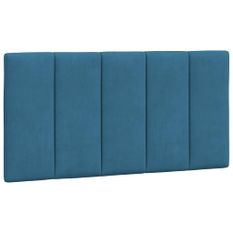 Tête de lit bleu 100 cm velours Bino