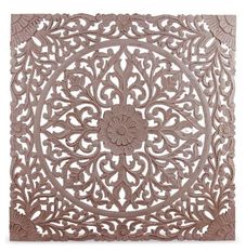 Tête de lit bois sculpté marron Florine 140 cm