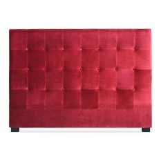 Tête de lit capitonnée Velours Rouge 160 Luxa