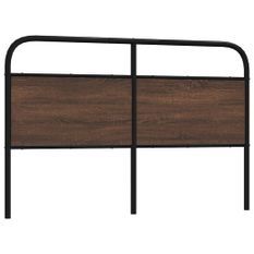 Tête de lit chêne marron 150 cm acier et bois d'ingénierie