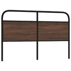 Tête de lit chêne marron 160 cm acier et bois d'ingénierie