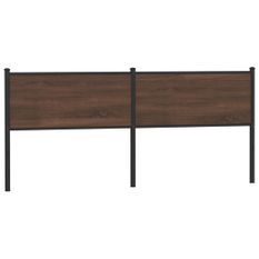 Tête de lit chêne marron 200 cm bois d'ingénierie et acier