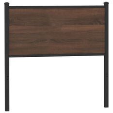 Tête de lit chêne marron 75 cm bois d'ingénierie et acier