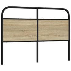 Tête de lit chêne sonoma 135 cm acier et bois d'ingénierie