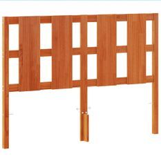 Tête de lit marron 135 cm bois massif de pin