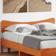Tête de lit cire marron 140 cm bois massif de pin