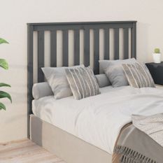 Tête de lit Gris 126x6x101 cm Bois massif de pin