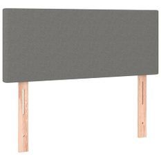 Tête de lit Gris foncé 100x5x78/88 cm Tissu 2