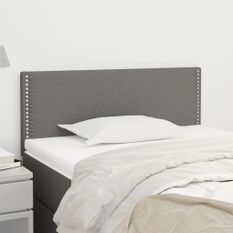 Tête de lit gris foncé 100x5x78/88 cm tissu