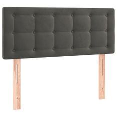 Tête de lit Gris foncé 100x5x78/88 cm Velours