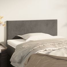 Tête de lit gris foncé 100x5x78/88 cm velours