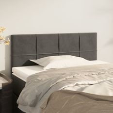 Tête de lit gris foncé 100x5x78/88 cm velours