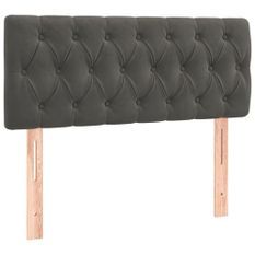 Tête de lit Gris foncé 100x7x78/88 cm Velours