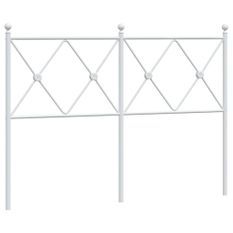 Tête de lit métal blanc 120 cm