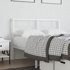Tête de lit métal blanc 120 cm