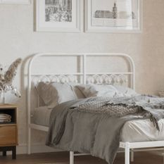 Tête de lit métal blanc 120 cm