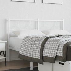 Tête de lit métal blanc 140 cm