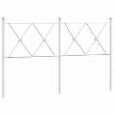 Tête de lit métal blanc 140 cm