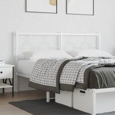 Tête de lit métal blanc 150 cm