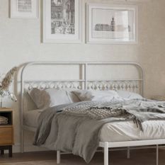 Tête de lit métal blanc 150 cm