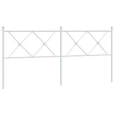 Tête de lit métal blanc 180 cm