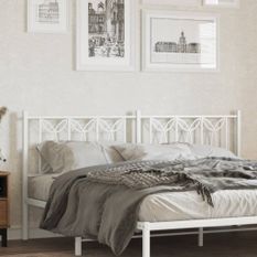 Tête de lit métal blanc 180 cm