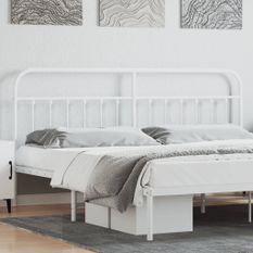 Tête de lit métal blanc 193 cm
