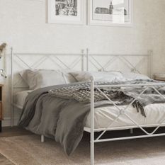 Tête de lit métal blanc 193 cm