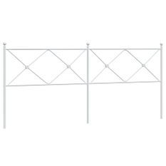Tête de lit métal blanc 200 cm