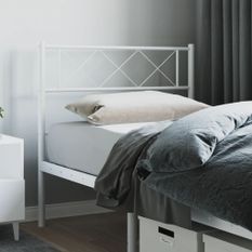 Tête de lit métal blanc 75 cm