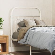 Tête de lit métal blanc 75 cm