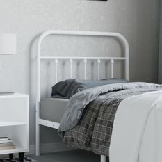 Tête de lit métal blanc 90 cm