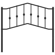 Tête de lit métal noir 100 cm