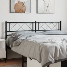 Tête de lit métal noir 135 cm