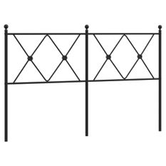 Tête de lit métal noir 137 cm