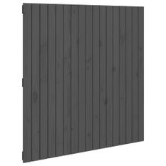 Tête de lit murale Gris 108x3x110 cm Bois massif de pin