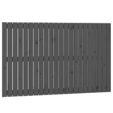 Tête de lit murale Gris 140x3x90 cm Bois massif de pin