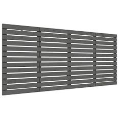 Tête de lit murale Gris 156x3x91,5 cm Bois massif de pin