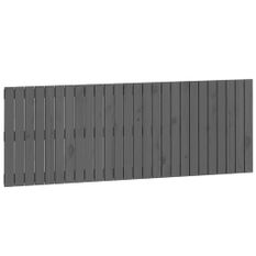 Tête de lit murale Gris 166x3x60 cm Bois massif de pin