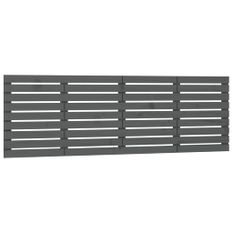 Tête de lit murale Gris 206x3x63 cm Bois massif de pin