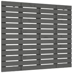 Tête de lit murale Gris 81x3x91,5 cm Bois massif de pin