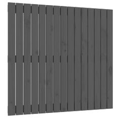 Tête de lit murale Gris 95,5x3x90 cm Bois massif de pin