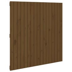 Tête de lit murale Marron miel 108x3x110 cm Bois massif de pin