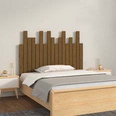 Tête de lit murale Marron miel 108x3x80 cm Bois massif de pin