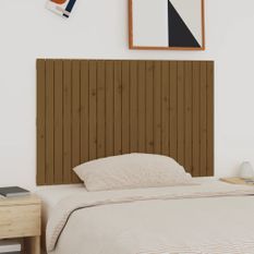 Tête de lit murale Marron miel 140x3x90 cm Bois massif de pin